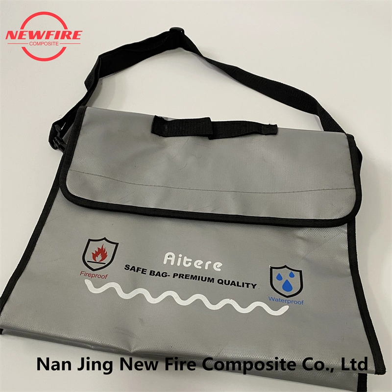 Feuerfeste Tasche Fiberglas Material Brieftasche Dokument mit Schloss