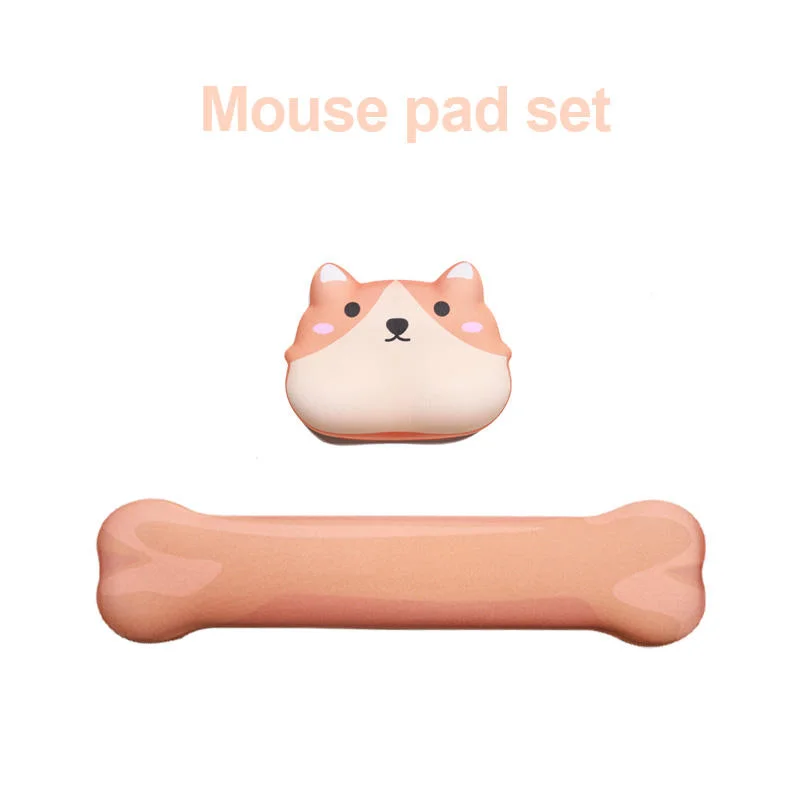 Cartoon ANIME Office muñeca almohadilla de silicona Gel no-Slip muñeca ratón Teclado portátil Pad conjunto de teclado