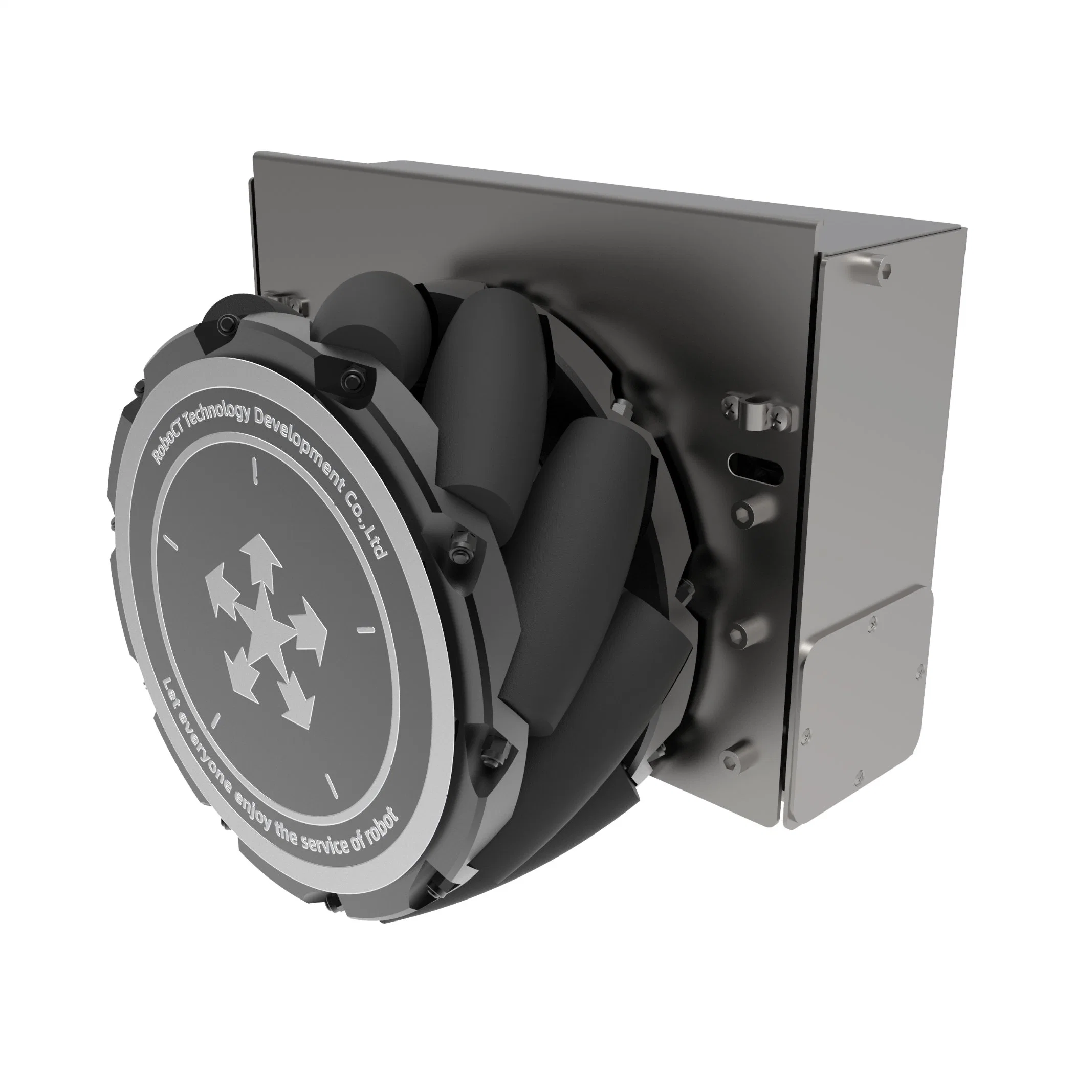 RoboCT 1000kg Mecanum Wheels with Built-in Drive Encoder Brake 10inch