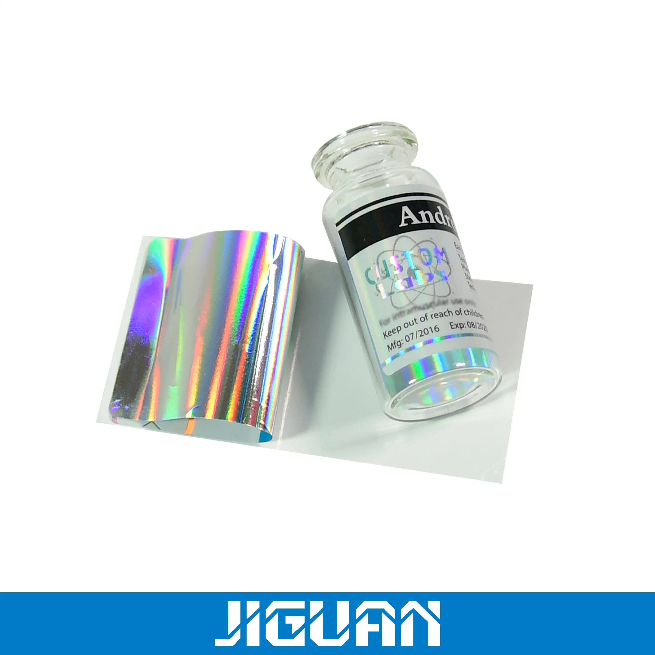 Custom Printing Medical Pharma Hologram Self Adhesive 10 Ml Steroids Vial Label