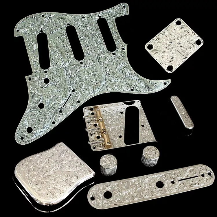 Custom E-Gitarre Brücke Pickup Jack Hals Zurück Control Plate Pickguard-Teilesatz