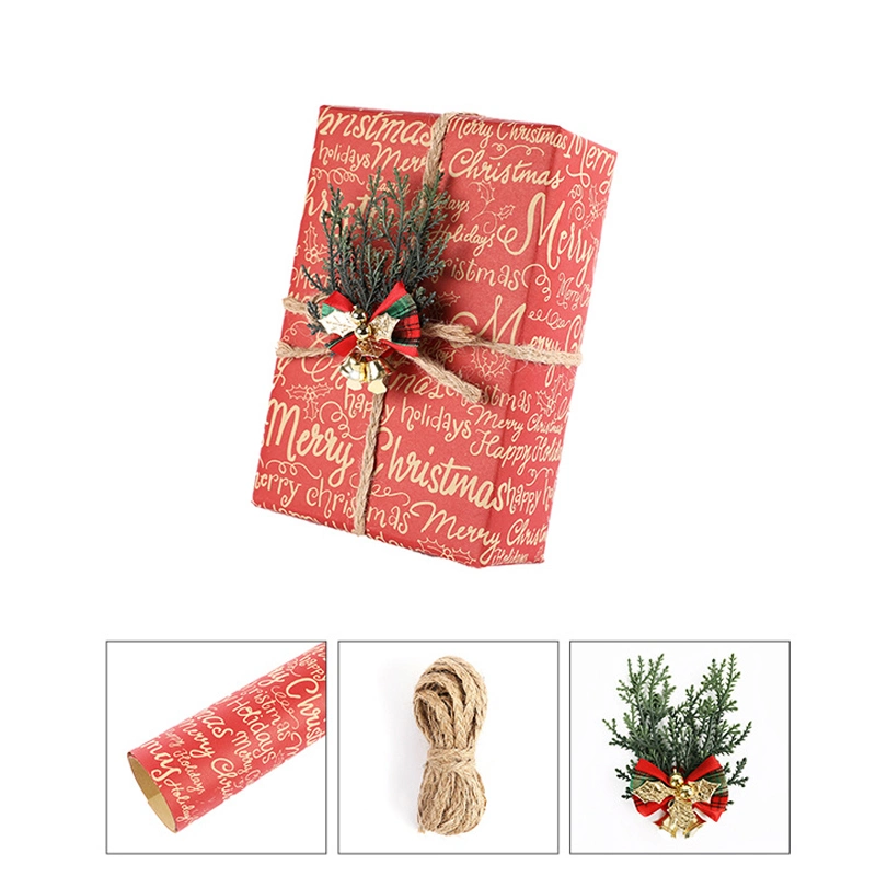 Wholesale/Supplier Custom High quality/High cost performance Christmas Gift Wrapping Roll Paper for Wedding Birthday Holiday Packaging