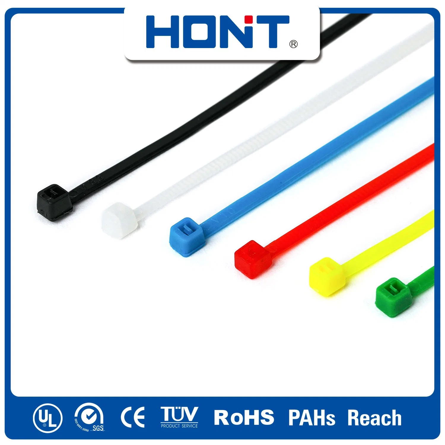 2.5/3.6/4.8/7.2/9/12 ISO Approved Hont Plastic Bag + Sticker Exporting Carton/Tray Label Tag Nylon Cable Tie