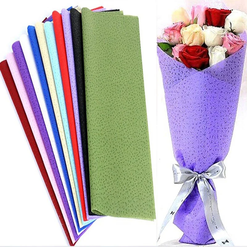 Waterproof 58*53cm Blue Packing Flower Bouquet Non-Woven Wrapping Paper