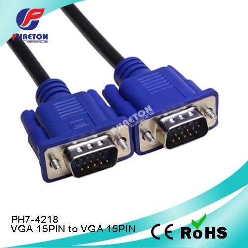 Câble mâle VGA ordinateur le câble VGA HD 15p pour Audio Vidéo