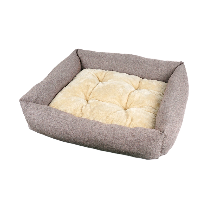 Pet Bed Wholesale/Supplier Hot Sale Dog Bed Sofa Long Soft Plush Fur Deep Sleep Dog Cat Washable House Non-Slip Round Cushion Colorful Pillow Mat Pet Dog Bed Custom