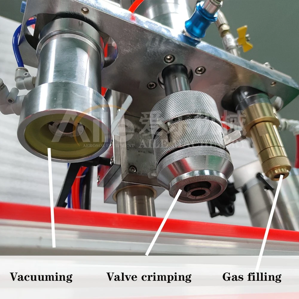 Halbautomatische Flüssiggas-Butan-Kanister Gas Spray Maschine Aerosol Befüllung Maschine