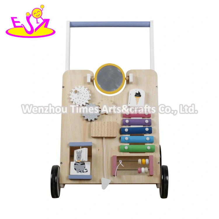 New Design Early Learning Wooden Push Along Activity Walker Toys for Kids W16e159b