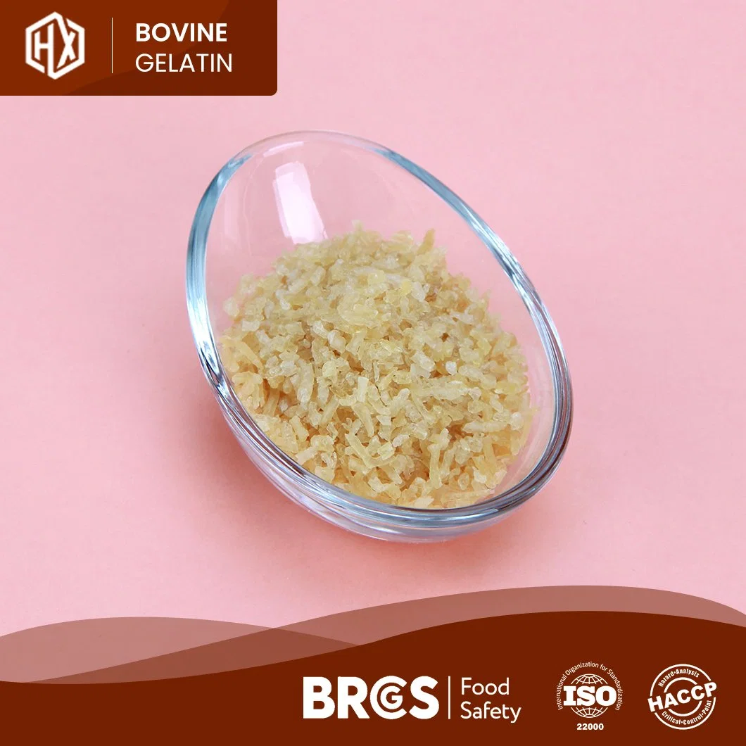 Haoxiang prontos para envio Grau Alimentício Pele bovina gelatina 60 High-Purity Bovinos Halal Gelatina de pele China fornecedores industriais de alta qualidade pele bovina gelatina