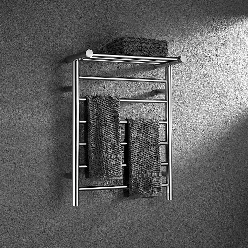 Thermostatic Electric Chrome Bathroom Straight Warmer Radiator Heated Towel Rail