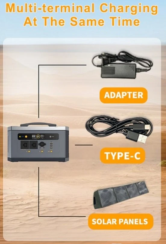 Portable Power Supply 600W Emergency Outdoor Use