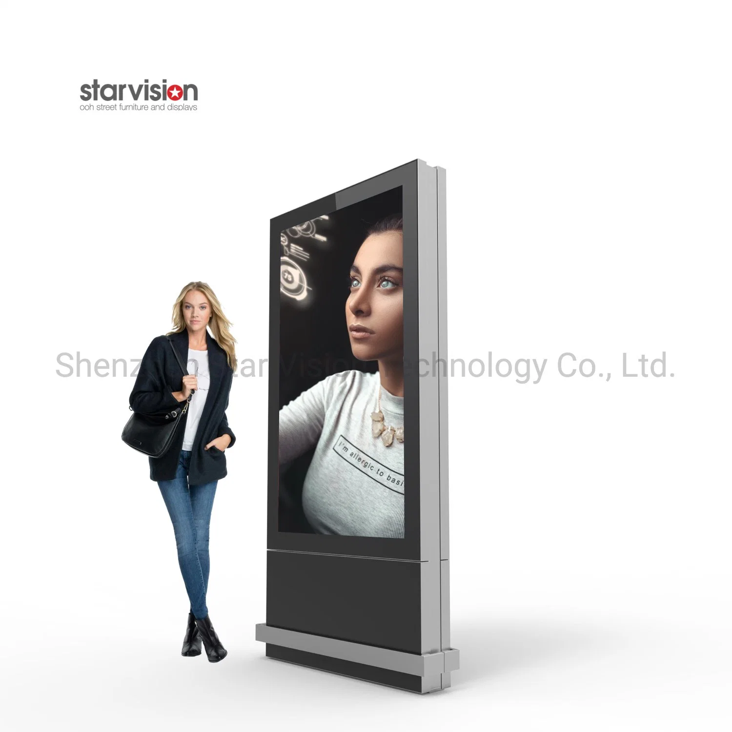 65 Inch Indoor Advertising Display Digital Signage and Displays LCD Floor Stand Advertising Dual Screen