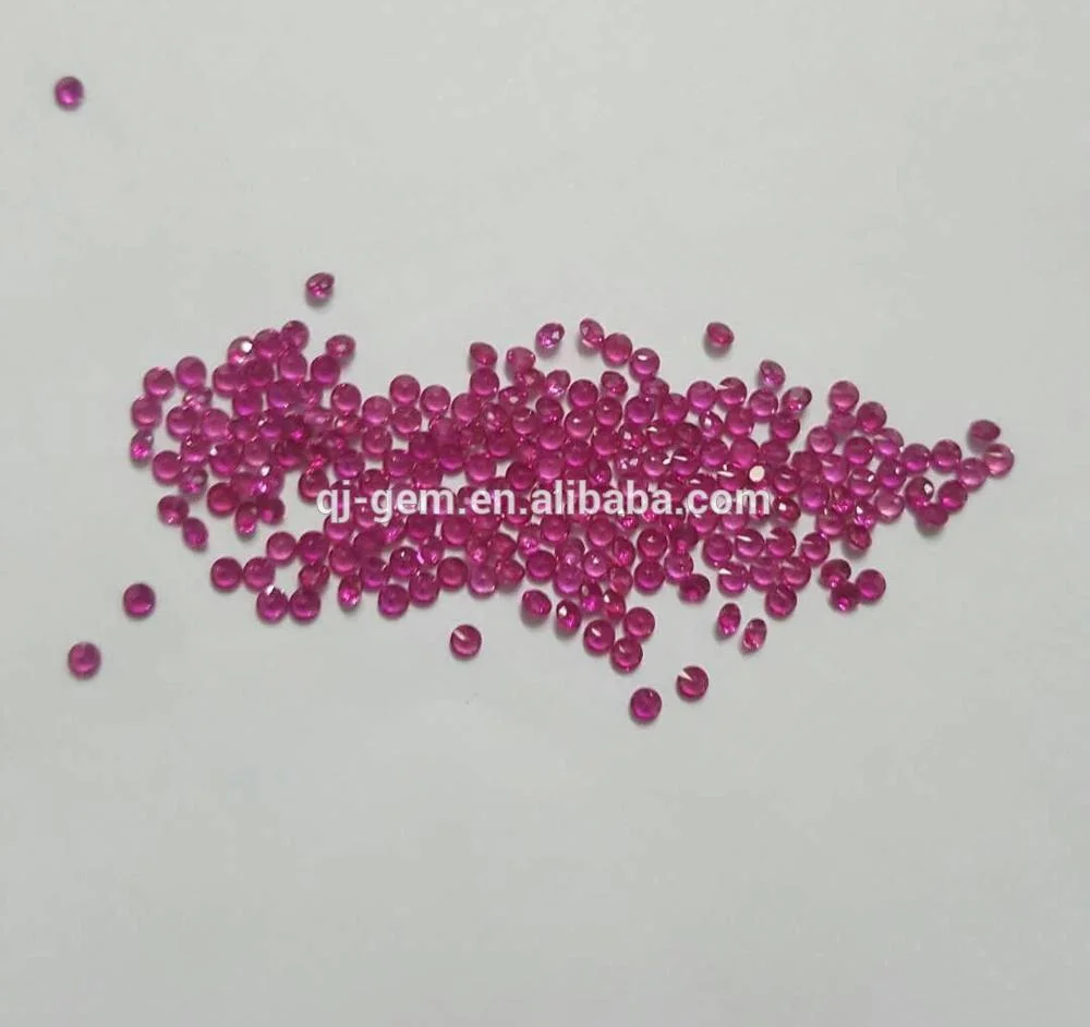 Factory Price 1.75mm Round Shape Ruby 3ex Gemstone for Ring