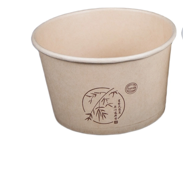 Factory Wholesale/Supplier Customized Various Size Eco Friendly Takeout Snack or Salad Bamboo Fiber Paper Bowl