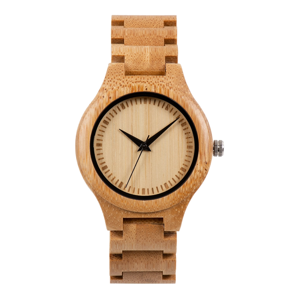 Mens Wood Watch Women's Bamboo Wood Watch Quartz Wooden Watch