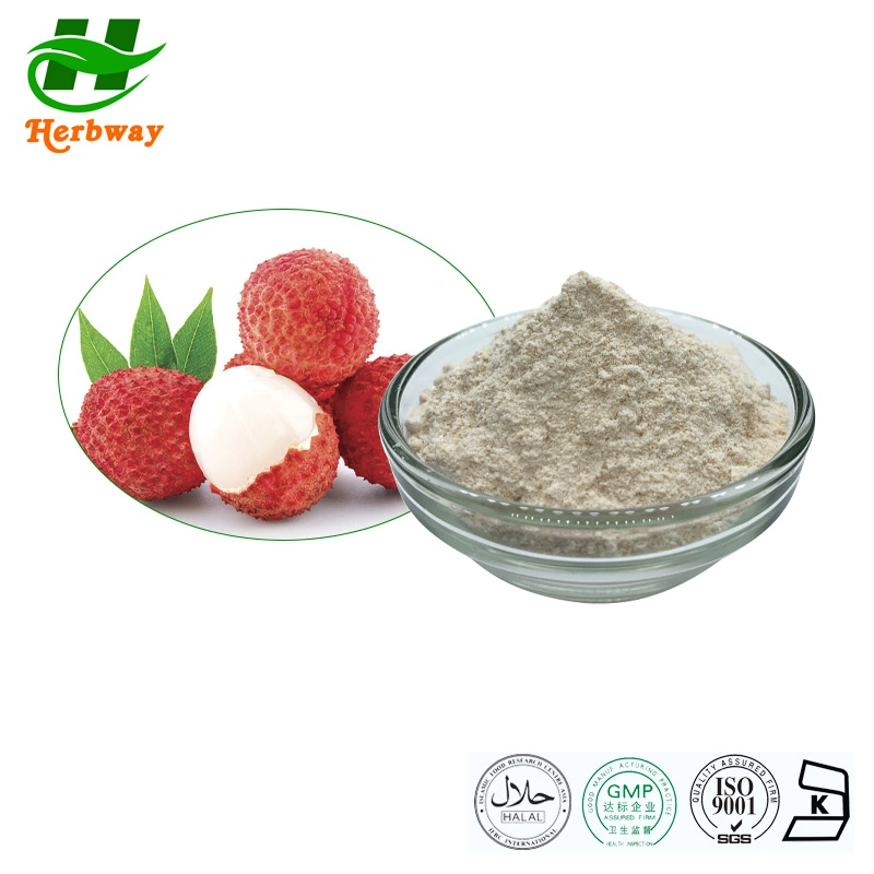 Herbway Kosher Halal Fssc HACCP Certified Natural Spray Drying Freeze-Dried Lychee Powder