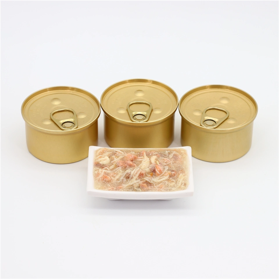 Premium Fresh Canned Cat Food with Fish and Chicken Shreds