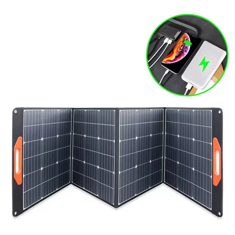 Solar Panel for Solar Generators Foldable Portable 200W Solar Power Supply with Adjustable Kickstand off Grid System Solar Cell