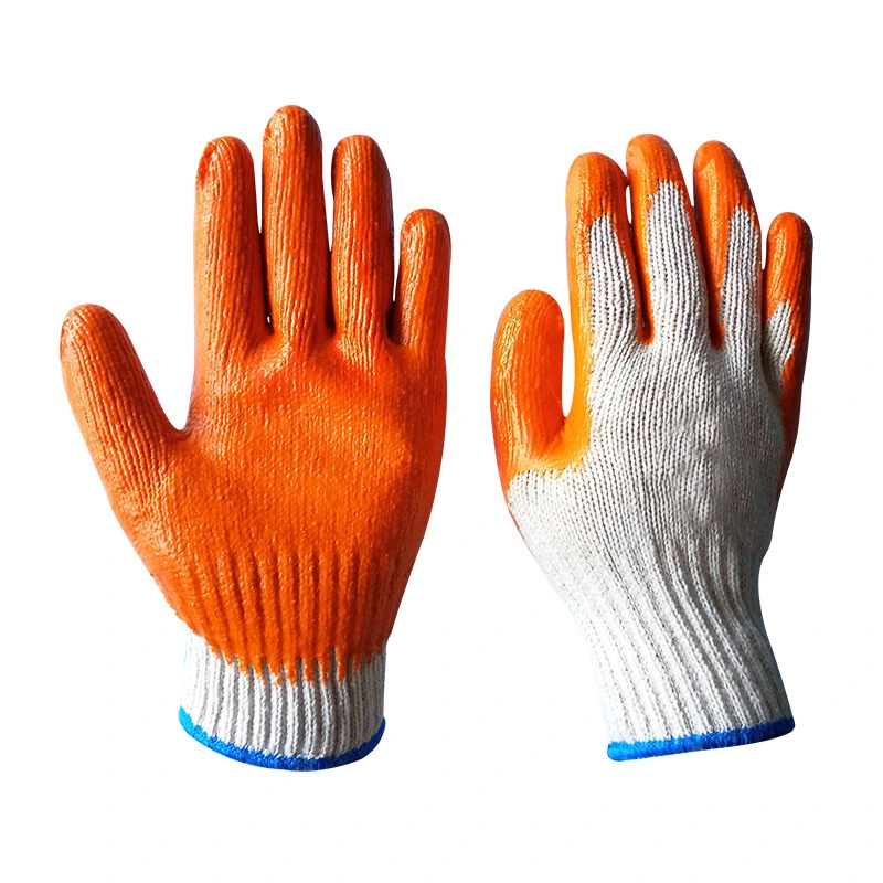 Double Palm Leather Welding Cowhide Cotton Labor Safety Work Gloves for Construction