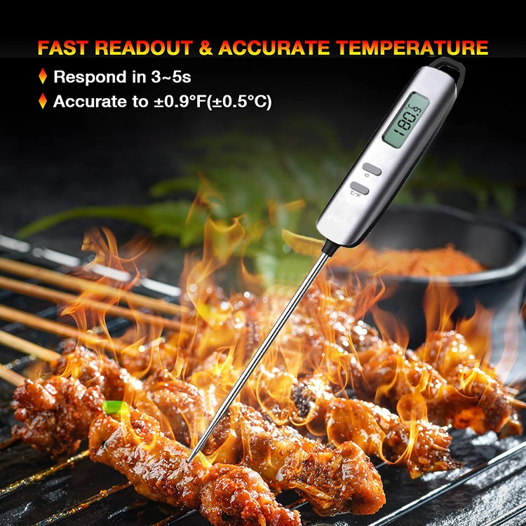 Amazon Top Seller Instant Read BBQ Meat Thermometer with Super Long Probe