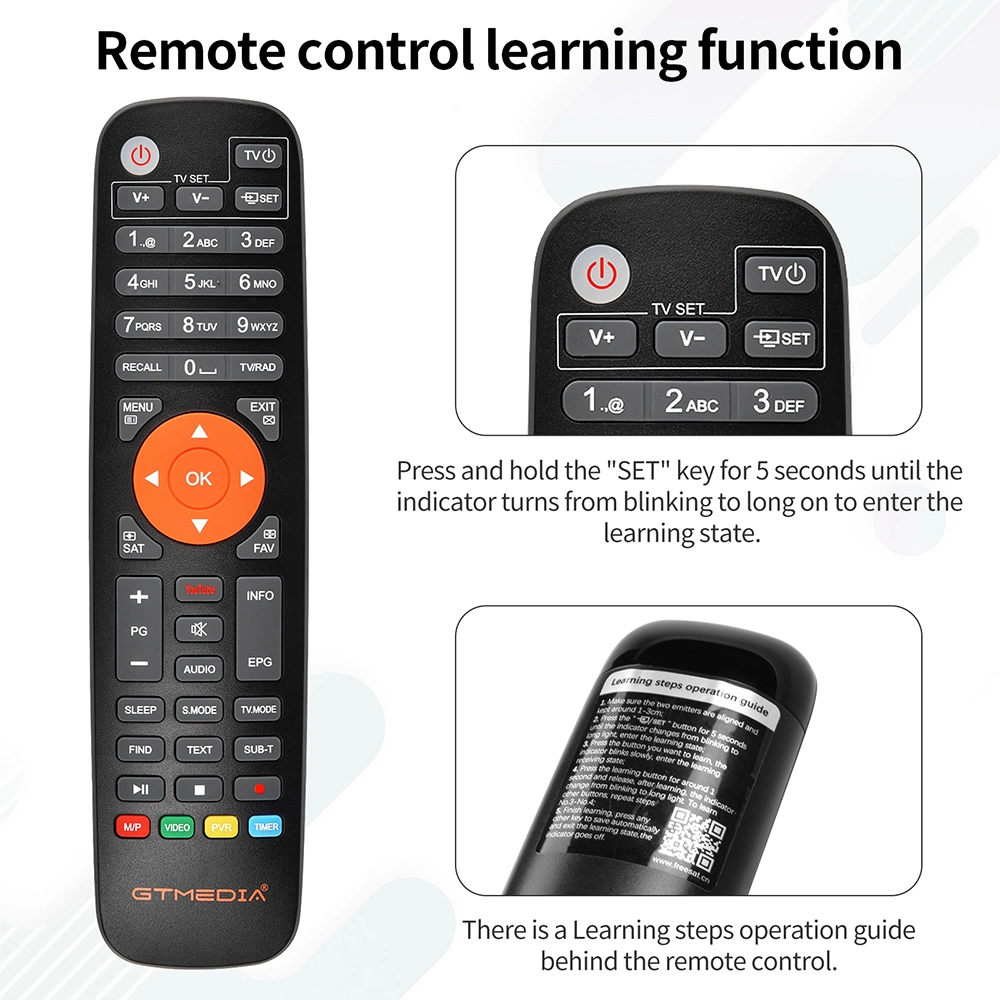 V8xs FTA Digital Satelite Receiver Support DVB-S/S2/S2X, VCM/Acm/Multi-Stream/T2-Mi, AVS+ H. 265 8bit 10bit with USB WiFi