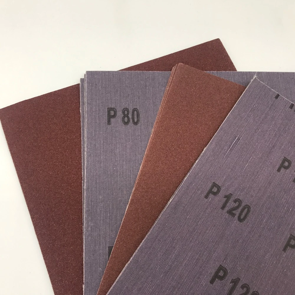 Hand Sanding Aluminum Oxide a/O Abrasive Emery Cloth Sheet