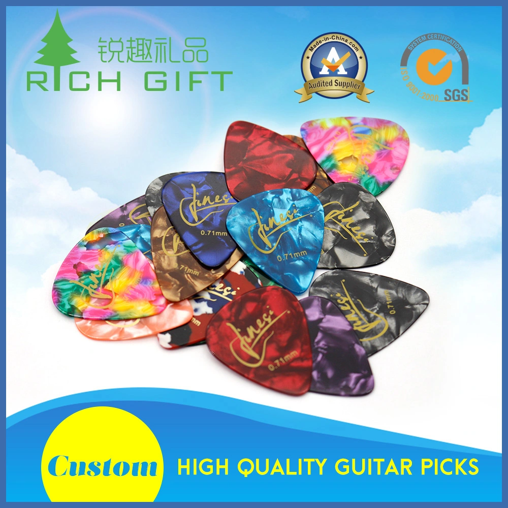 High quality/High cost performance  Hot Selling Colorful Customized Personalized Matting Surface Creative Nylon/Wooden/Stainless Steel Celluloid Ukulele Guitar Plectrum with OEM Brand