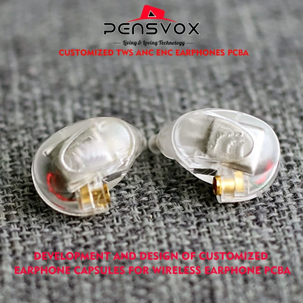 Bouchons d'oreille moulés personnalisés pour musicien développement et conception de produits connexes Fabrication pour micro haut port Silicon sans fil d'écouteur PCBA