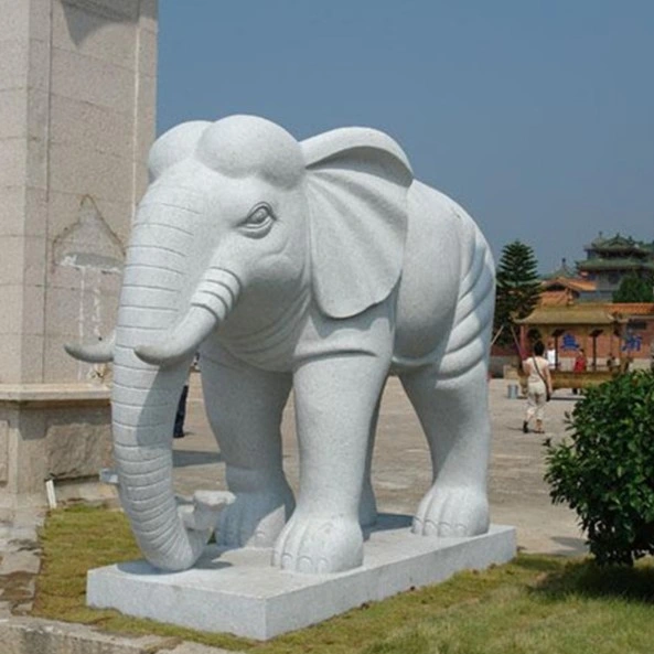 El Elefante de piedra de talla de jardín de esculturas de mármol de decoración de la Estatua de animales