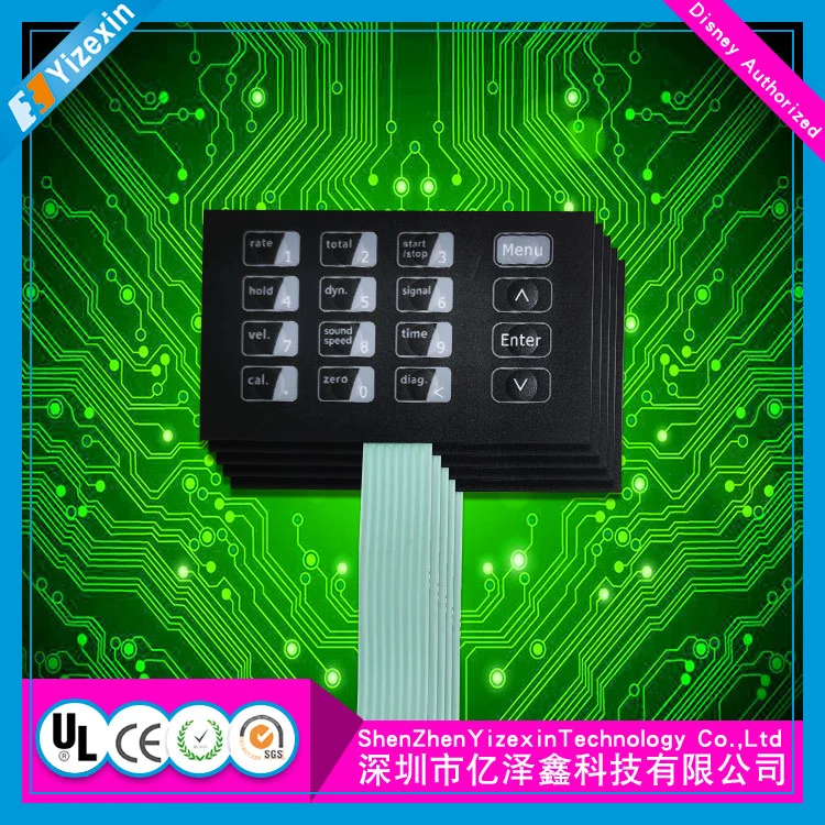 China Fabrik Custom LED Pet Circuit Membran Tastatur Dome Switch