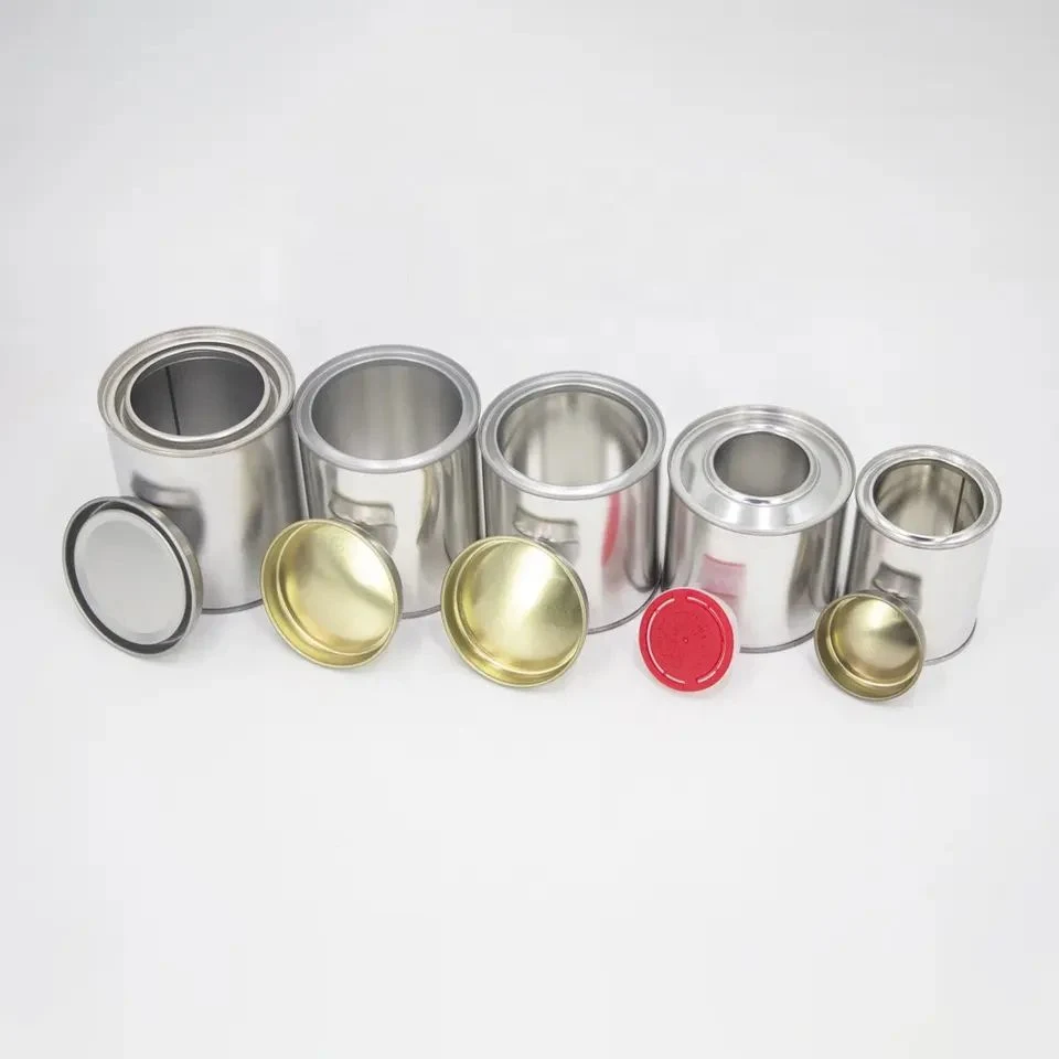 Paint Tin Cans Packaging Containers Round Metal Industrial Paint Glue Packing Tin Cans