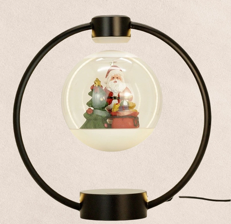 New Hotsale Promotion Gift Magnetic Levitation Floating 14cm Christmas Ball Light Gift Lamp