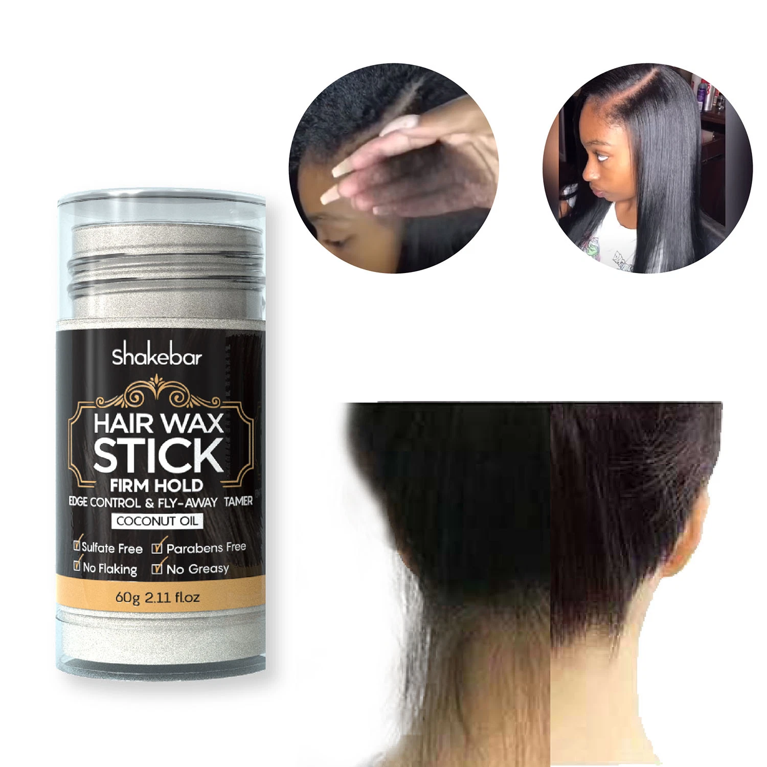 Private Label Long-Lasting Strong Hold Nourishes and Moisturize Hair Wax Stick