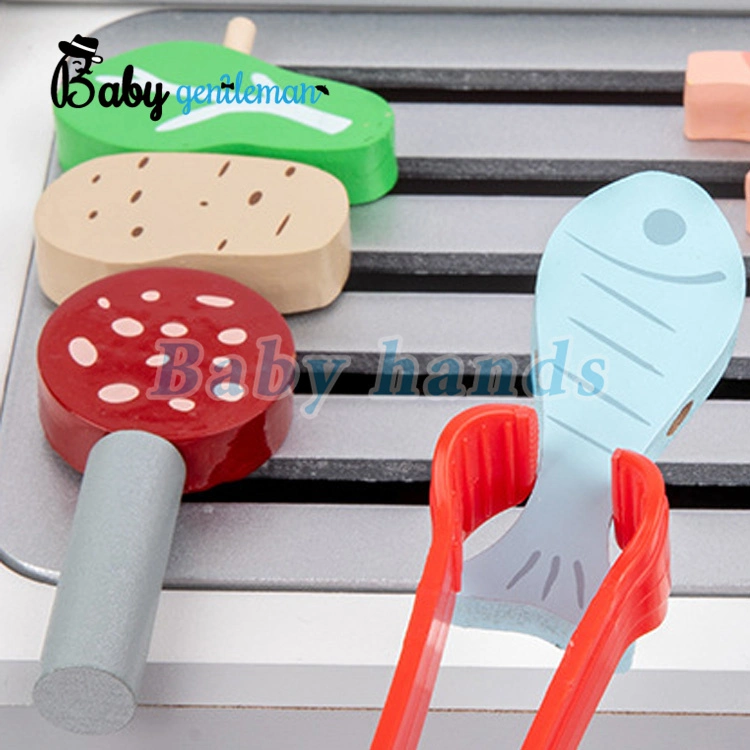 Customize Simulation Play Barbecue Wooden Toy Grill Set for Children Z10415D