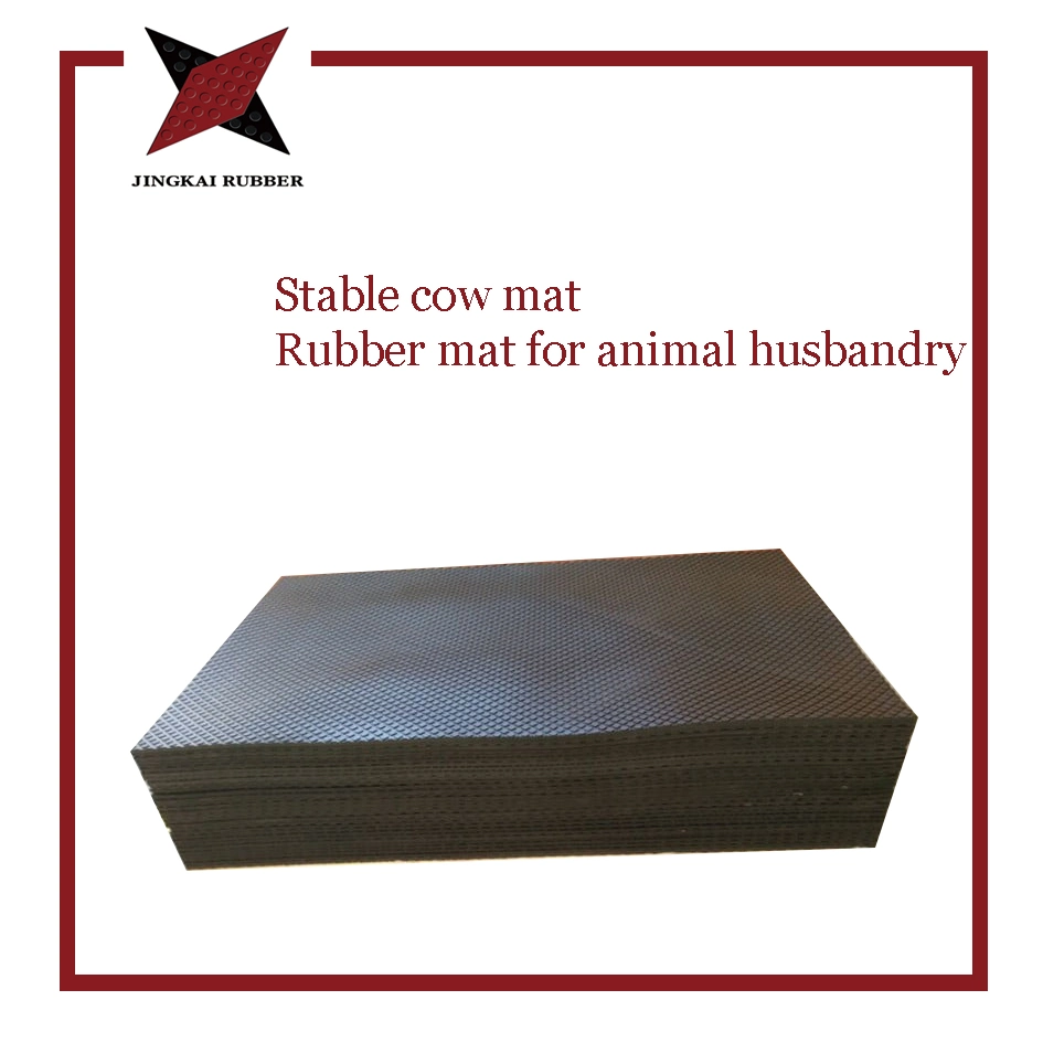 American Utility Pebble Hexagon Anti-Slip Horse Safety Stable Cow Stall Rubber Mat Shock Absorption