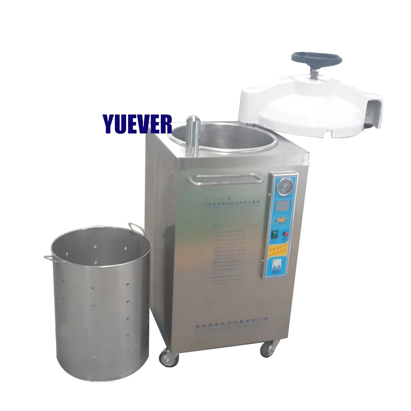 Stérilisateur à vapeur à pression verticale en acier inoxydable autoclave 50L portable Medical Machine de stérilisation par autoclave de classe B.