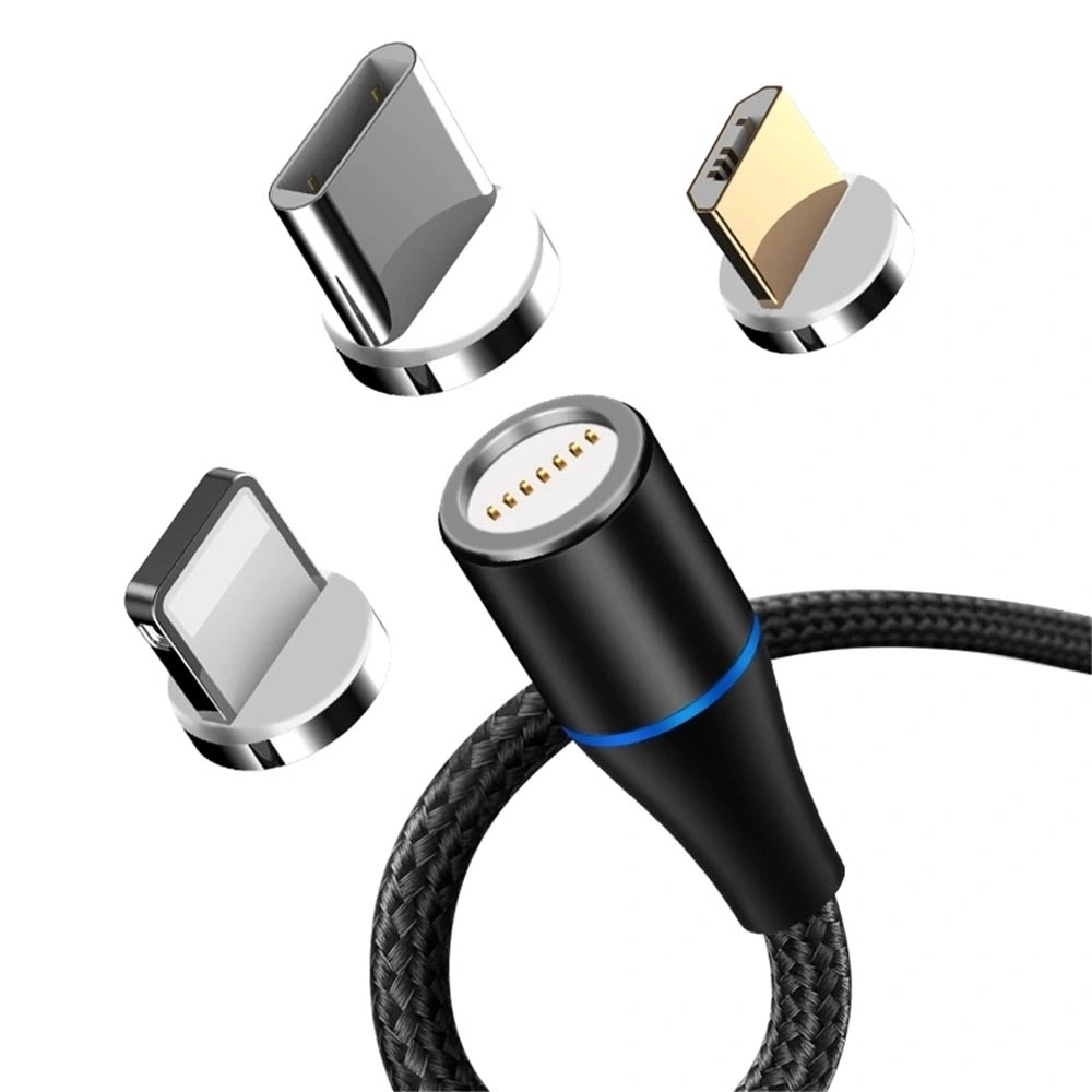 Rt-Mc8 3 in 1 Magnet Data USB 3A Magnetic Fast Charging Cable