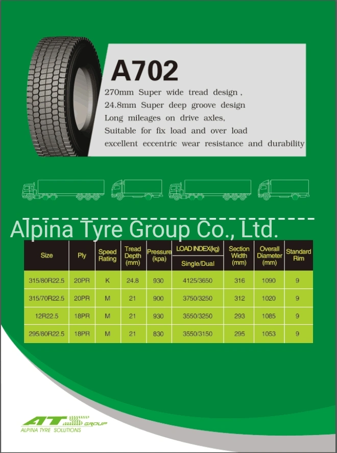 Radial Steel Truck Tyre 315/80r22.5 Premium Quality TBR