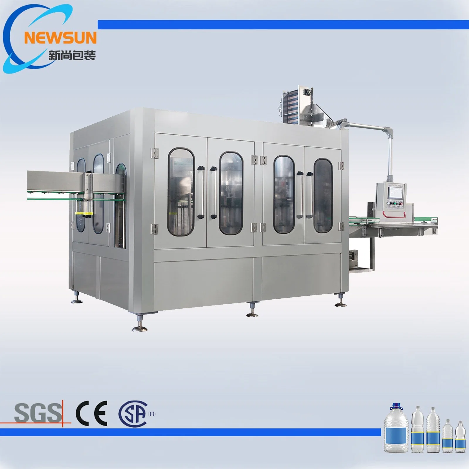 Turnkey Project Automatic 3 in 1 Rinser Filler Capper System Mineral Pure Water Liquid Drinking Plastic Water Bottling Machine Plant Price