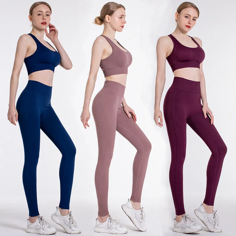 Women Workout Clothing Roseamless Fitness & Yoga Wear Yoga Leggings Sportswear Girls' Clothing Set
