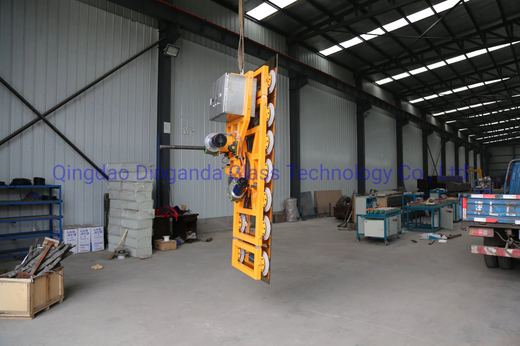 New Battery Powered Vacuum Lifter with Auto Tilting and Rotation Function, Glass, Rock Beam, Steel Plate