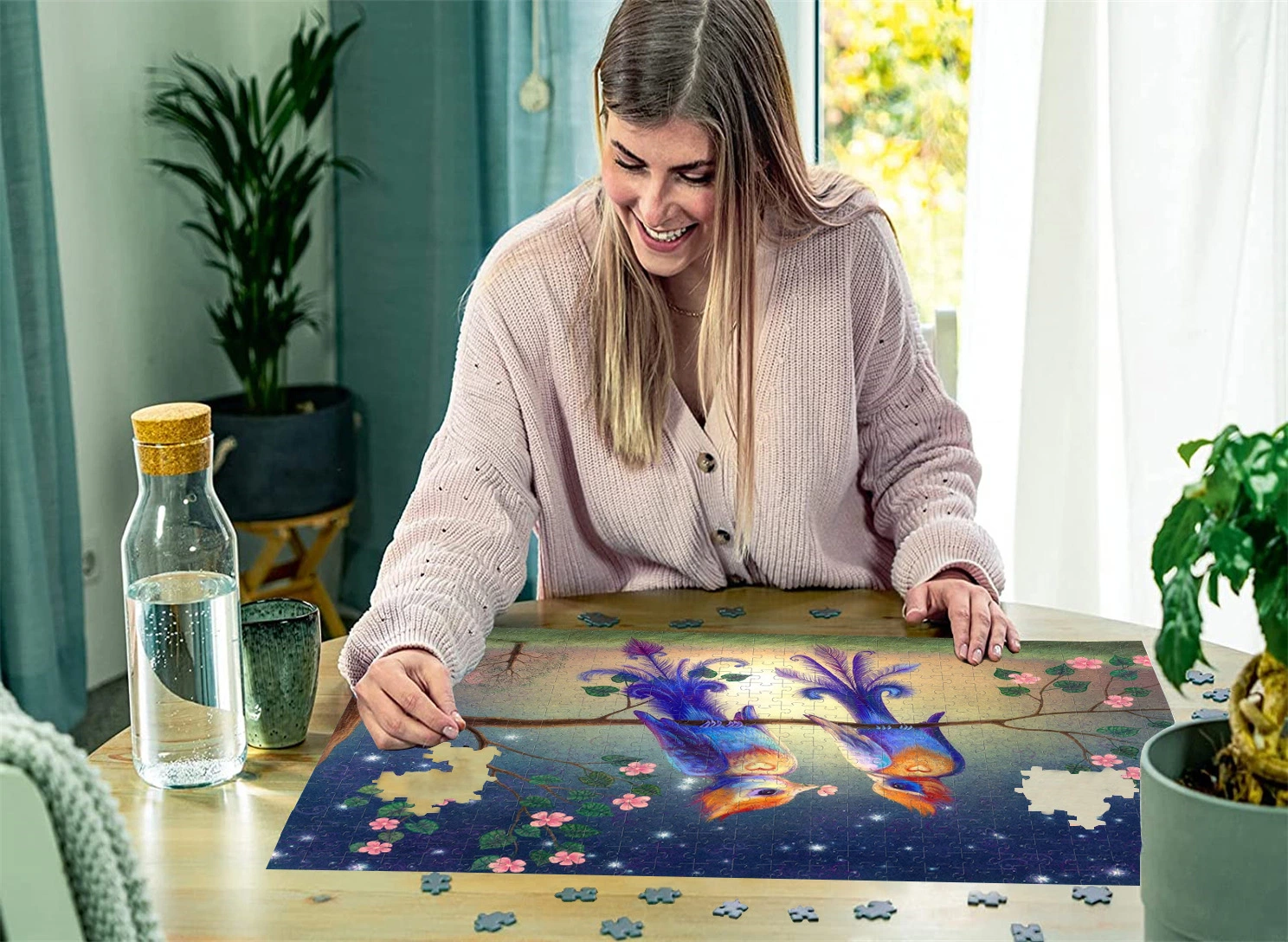 Lovebirds Großhandel Holz 2000 Stück Puzzle Geschenk Kinder′ S Spielzeug mit kundenspezifischen Mustern, Größen und Stücke.