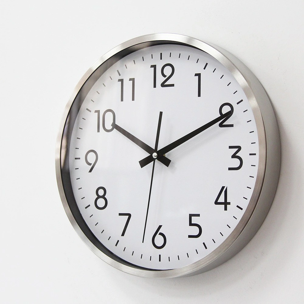 CE & RoHS High quality/High cost performance  Fashion Simple Round Metal Silent Wall Clock