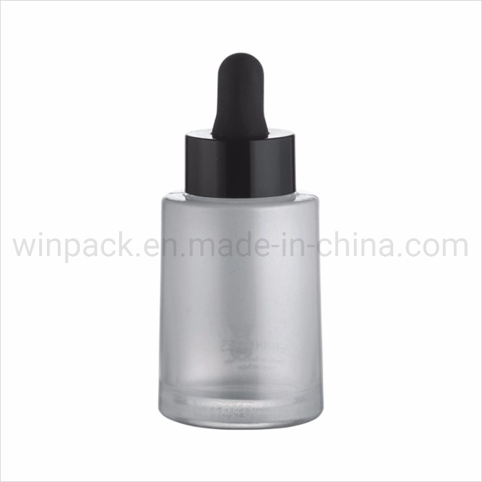 10ml 20ml 30ml Unique Shape Olive Green Glass Bottles with Black Plastic Dropper for Essnetial Oil with Pipette