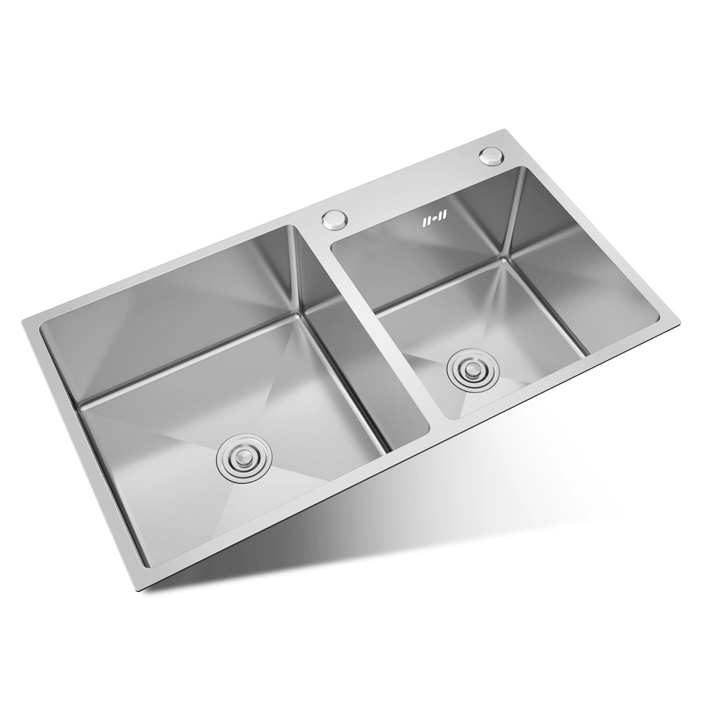 Hot Sales Wash Basin Double Bowl Stainless Steel Handmade Kitchen Sink