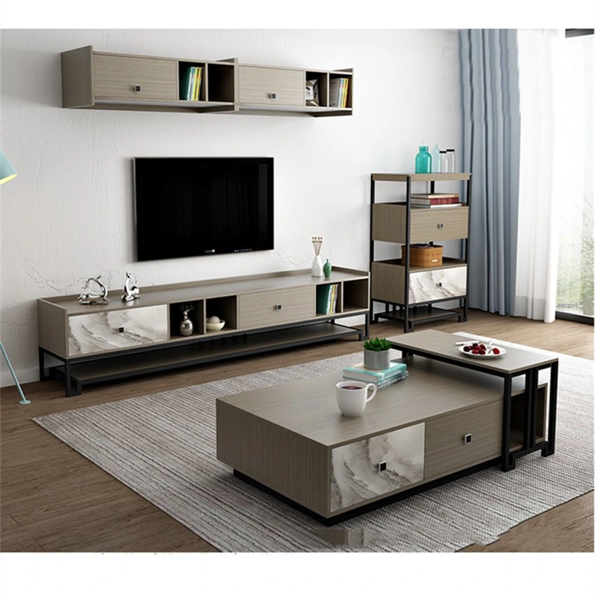 Nordic Panel Coffee Table TV Cabinet Living Room Furniture 0330