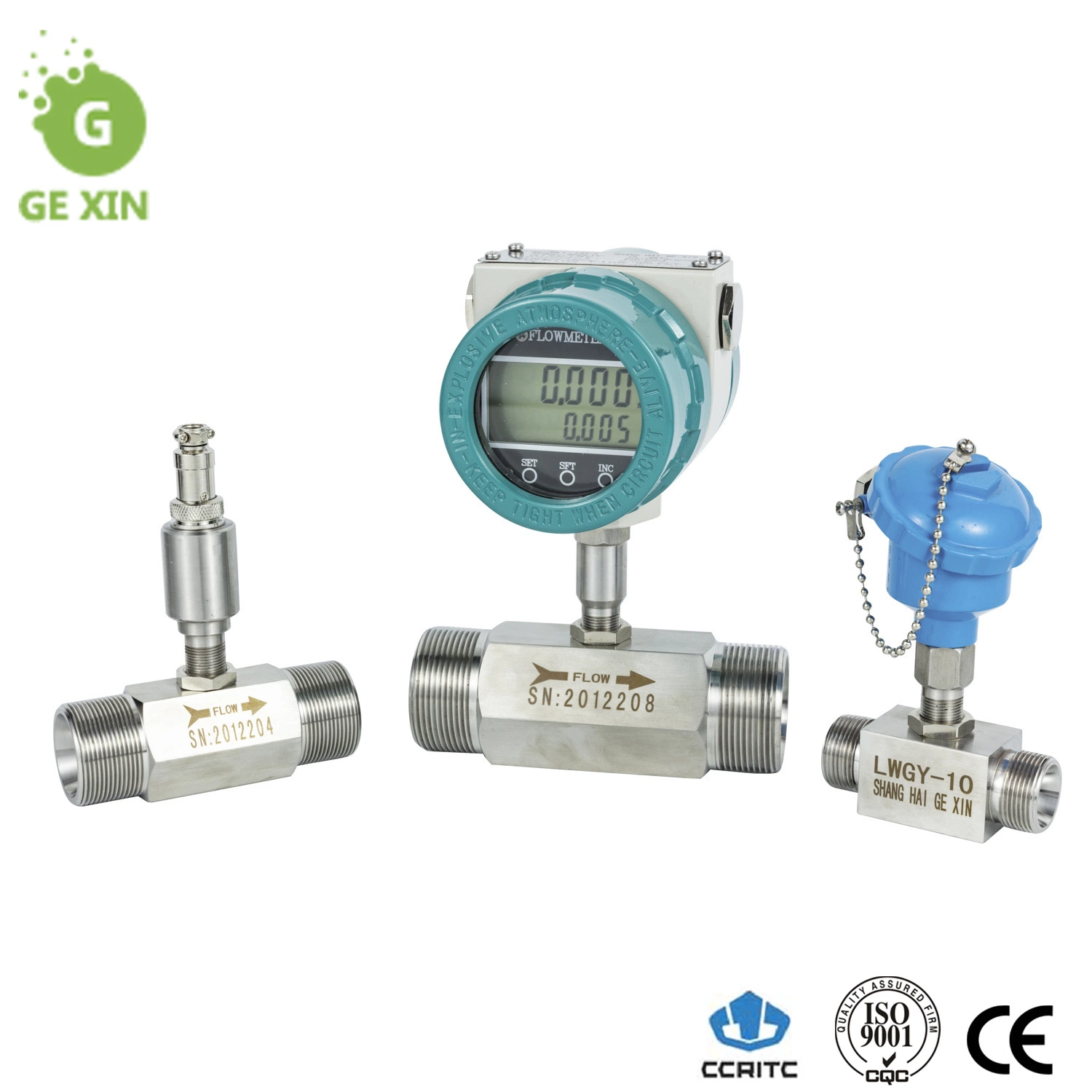 DN10 4-20mA Water Output High Pressure Connection Turbine Flow Meter (مقياس التدفق التوربيني) لخرج الماء بقدرة 4-20