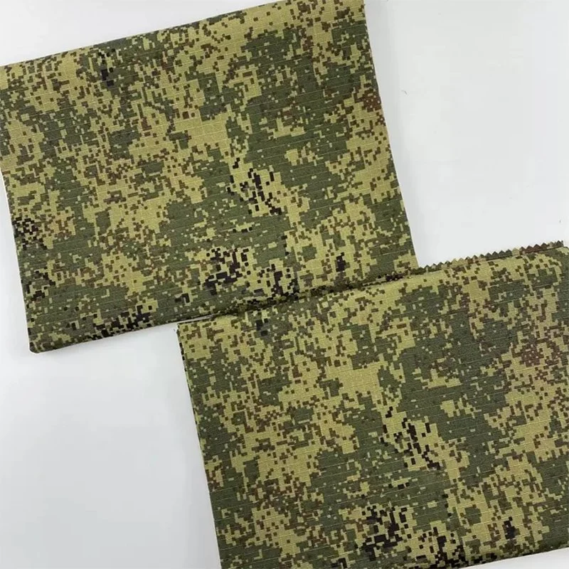 Wasserdichte winddicht Baumwolle Polyester Camouflage Green Ripstop Stoff für Armee Einheitlich