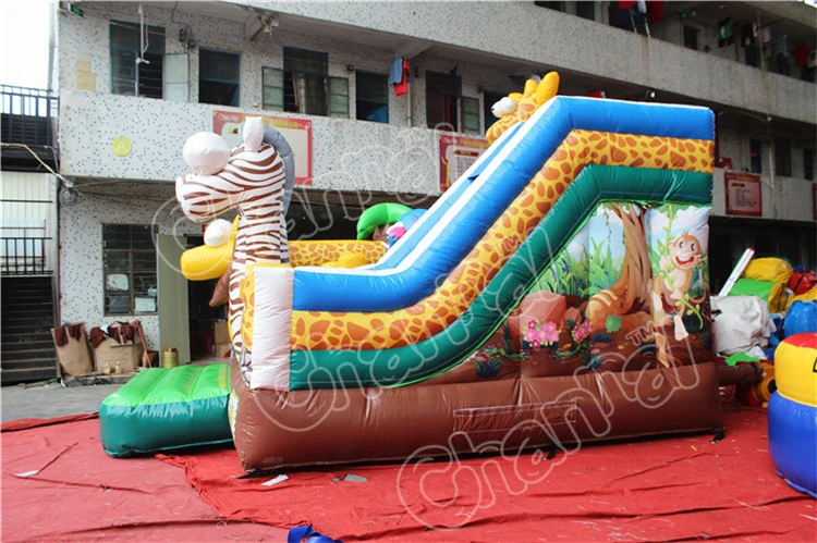 Animaux de plein air commerciale château gonflable Combo Jumping Inflatable château gonflable avec toboggan CHB822