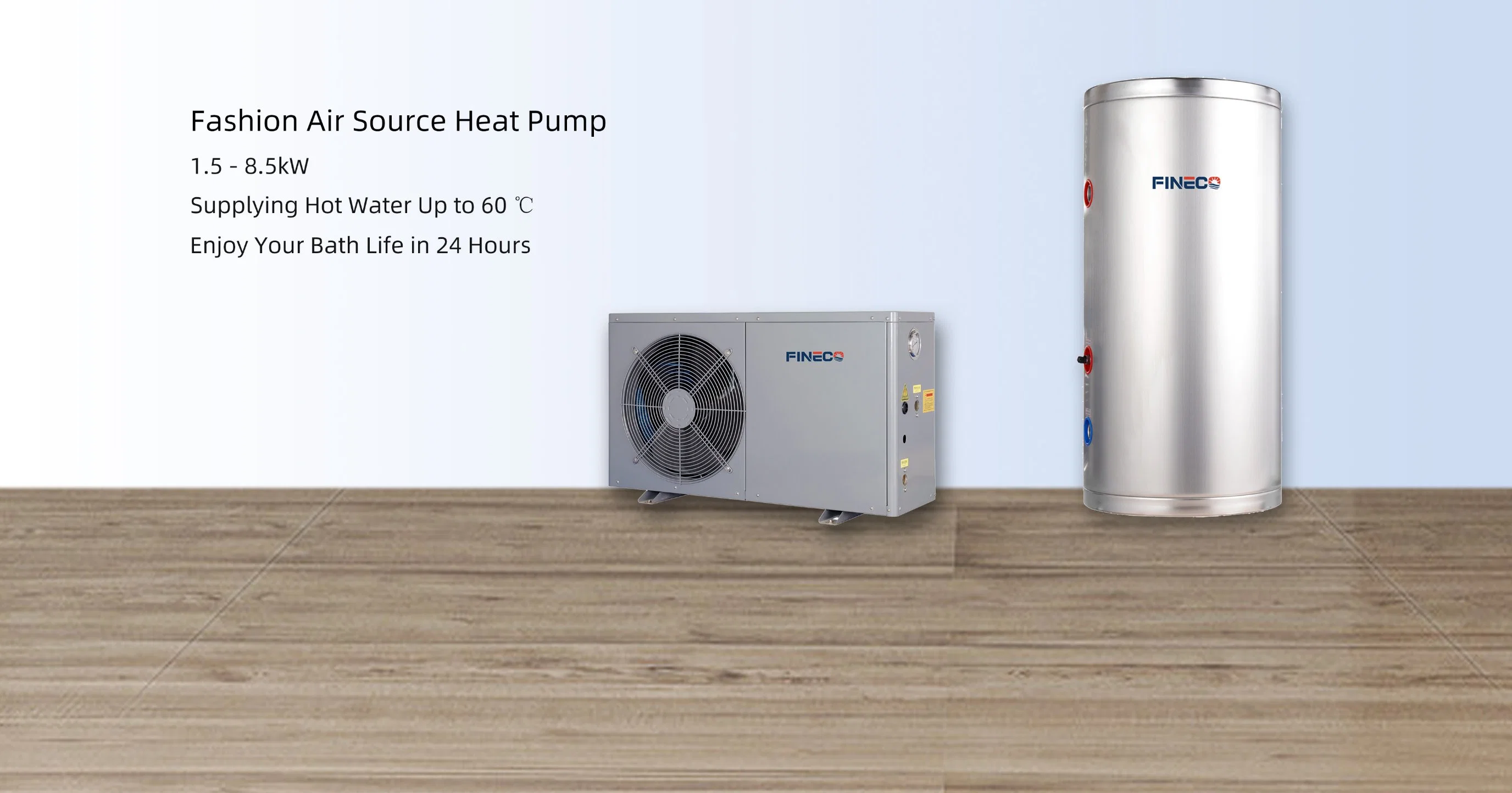 Residential Split Air Source Heat Pump Water Heater 3.5 - 8.5kw